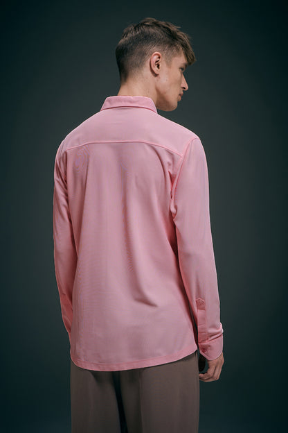 Light Pink Smart Tech Full Sleeve Shirt