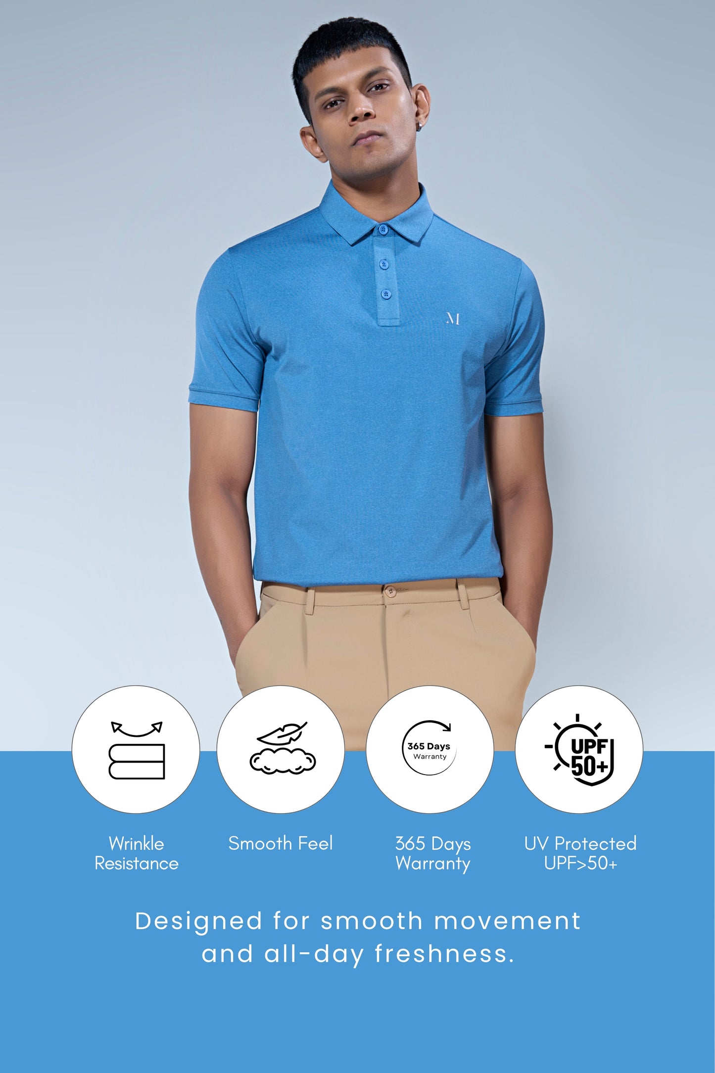 Sky Blue Duracool Polo