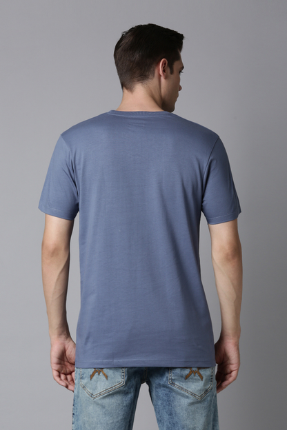 Pastel Grey Cotton IQ Basics T-SHIRT Maxzone Clothing