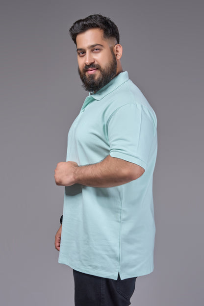 Seashell - Cotton Pique Polo Plus Size