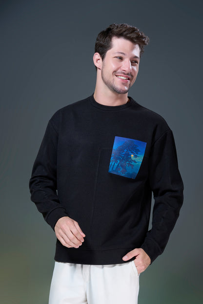 Black - Abstract Sweatshirt
