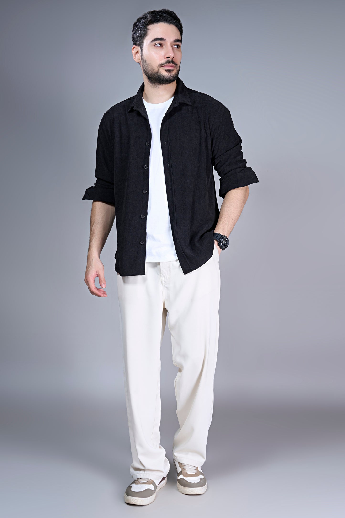 Black - Corduroy Shirt