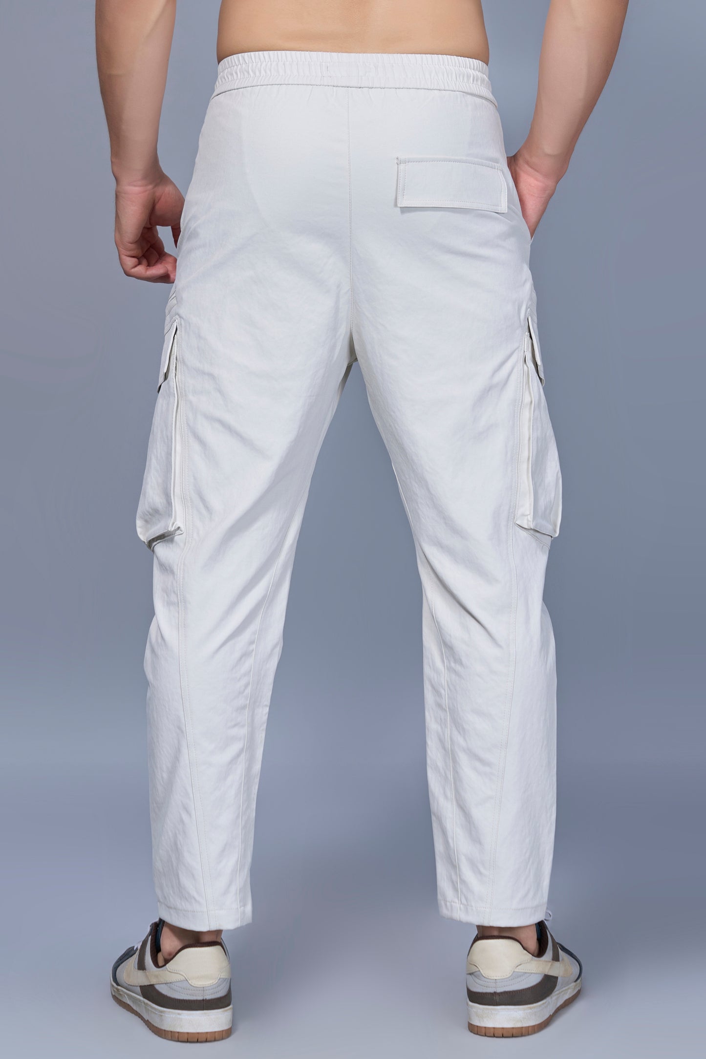 White Korean Cargo Maxzone Clothing