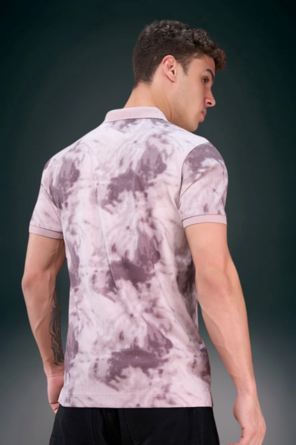 Dusty Peach - Aurelis Aop Polo T-shirt