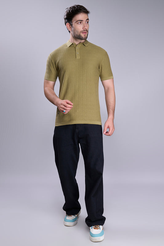 Green - Luxe Knitted Polo