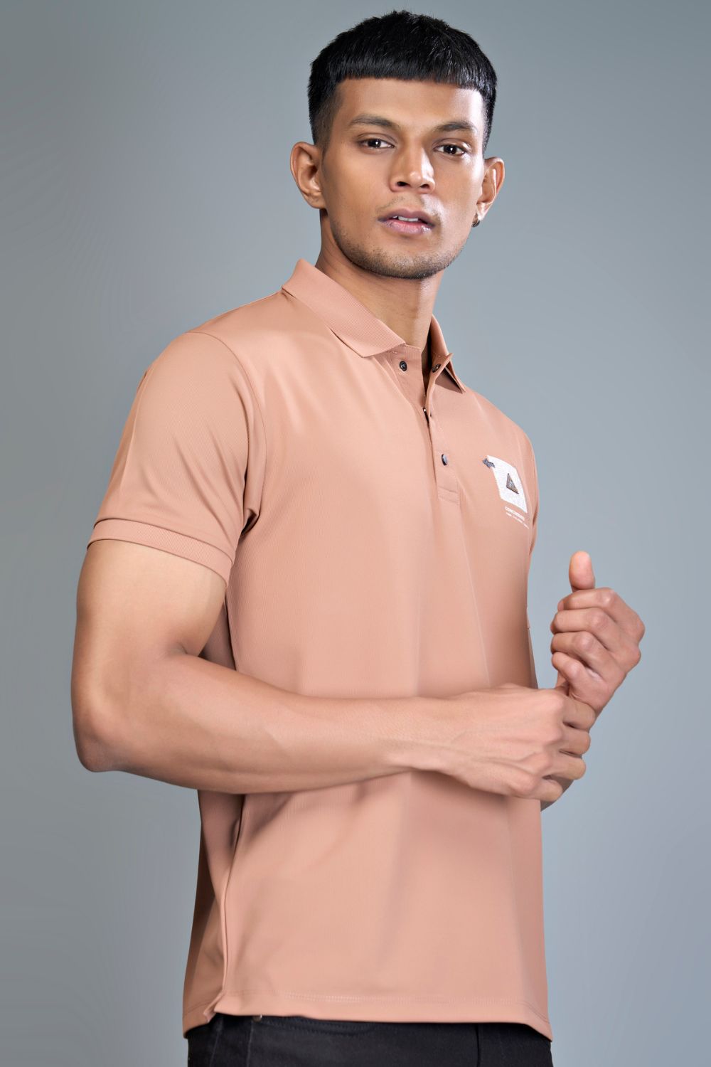 3 Buttons Polo Tshirt - Caramel  Maxzone Clothing   