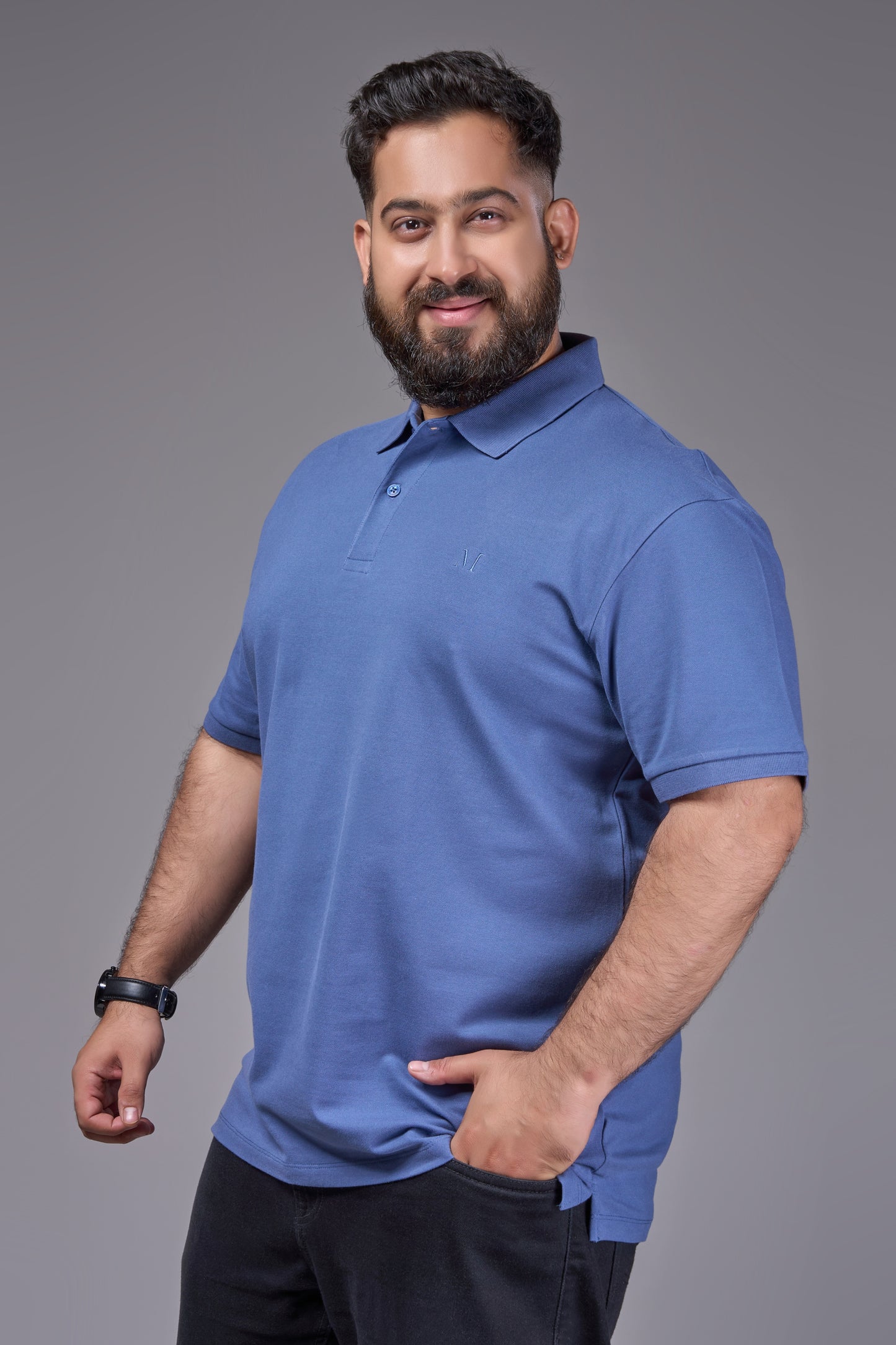 M.Blue - Cotton Pique Polo Plus Size