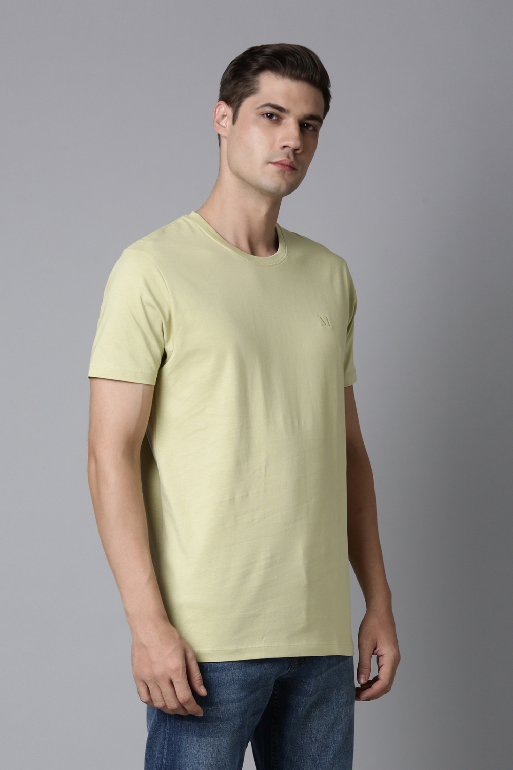 Pastel Yellow Solid t-shirt T-SHIRT Maxzone Clothing   