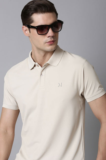 Smart tech polo - Soft Beige  Maxzone Clothing M  