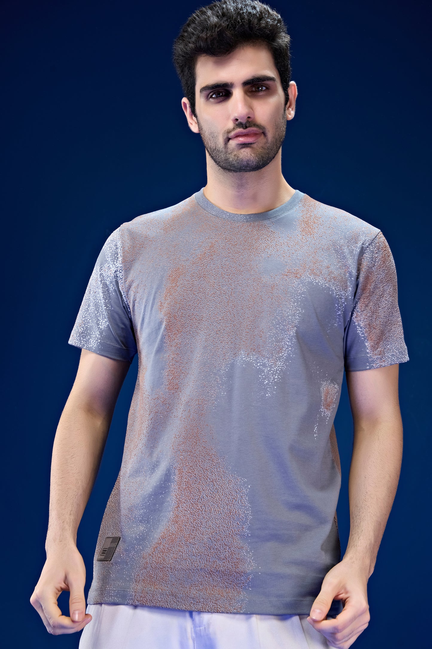 Dark Grey - AOP Round Neck T-shirt