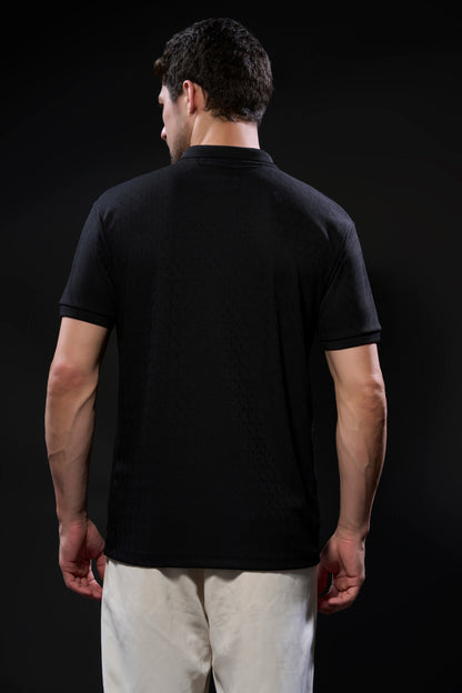 Black - Structure Knit Smart Tech Polo