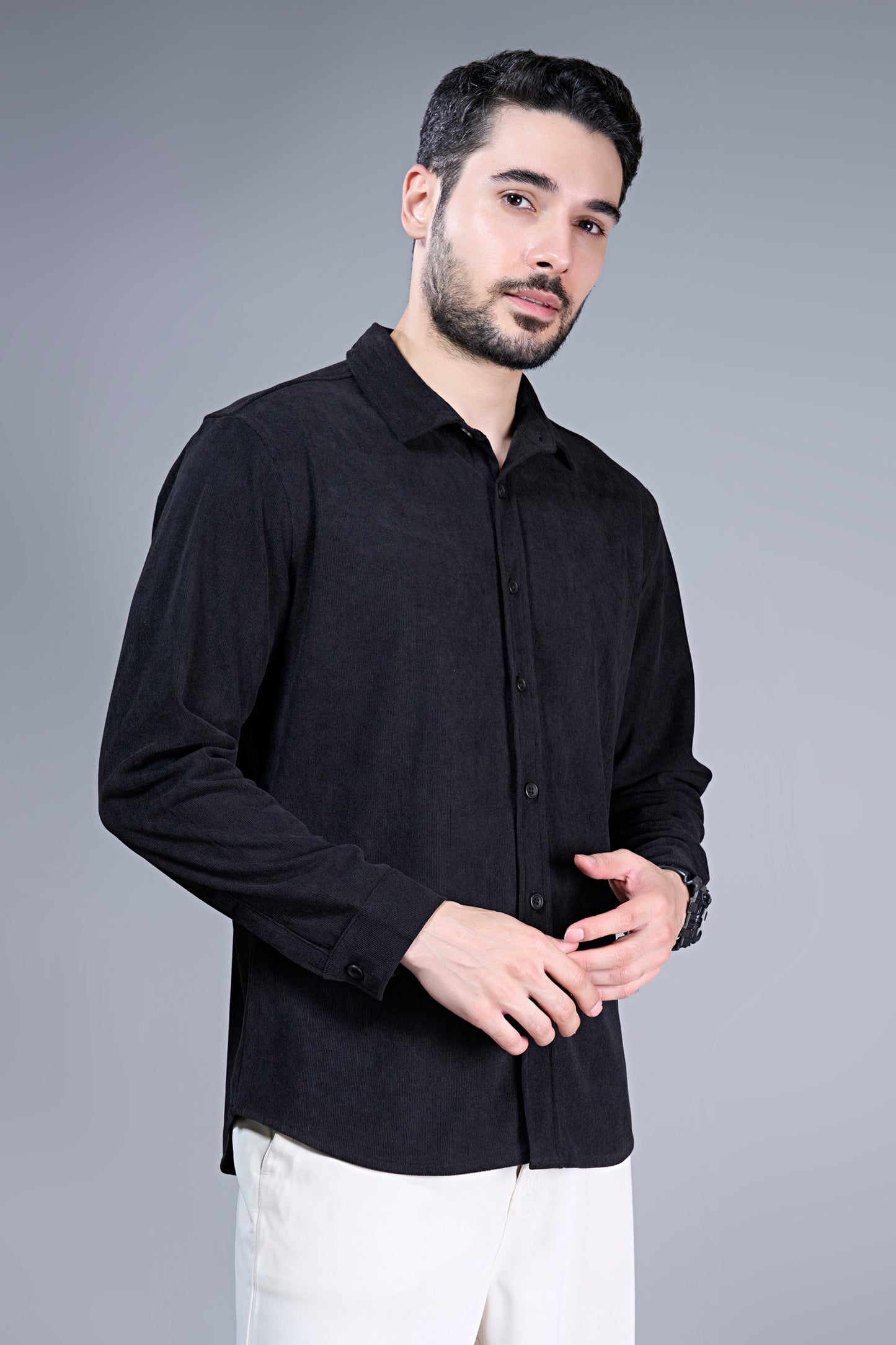 Black - Corduroy Shirt