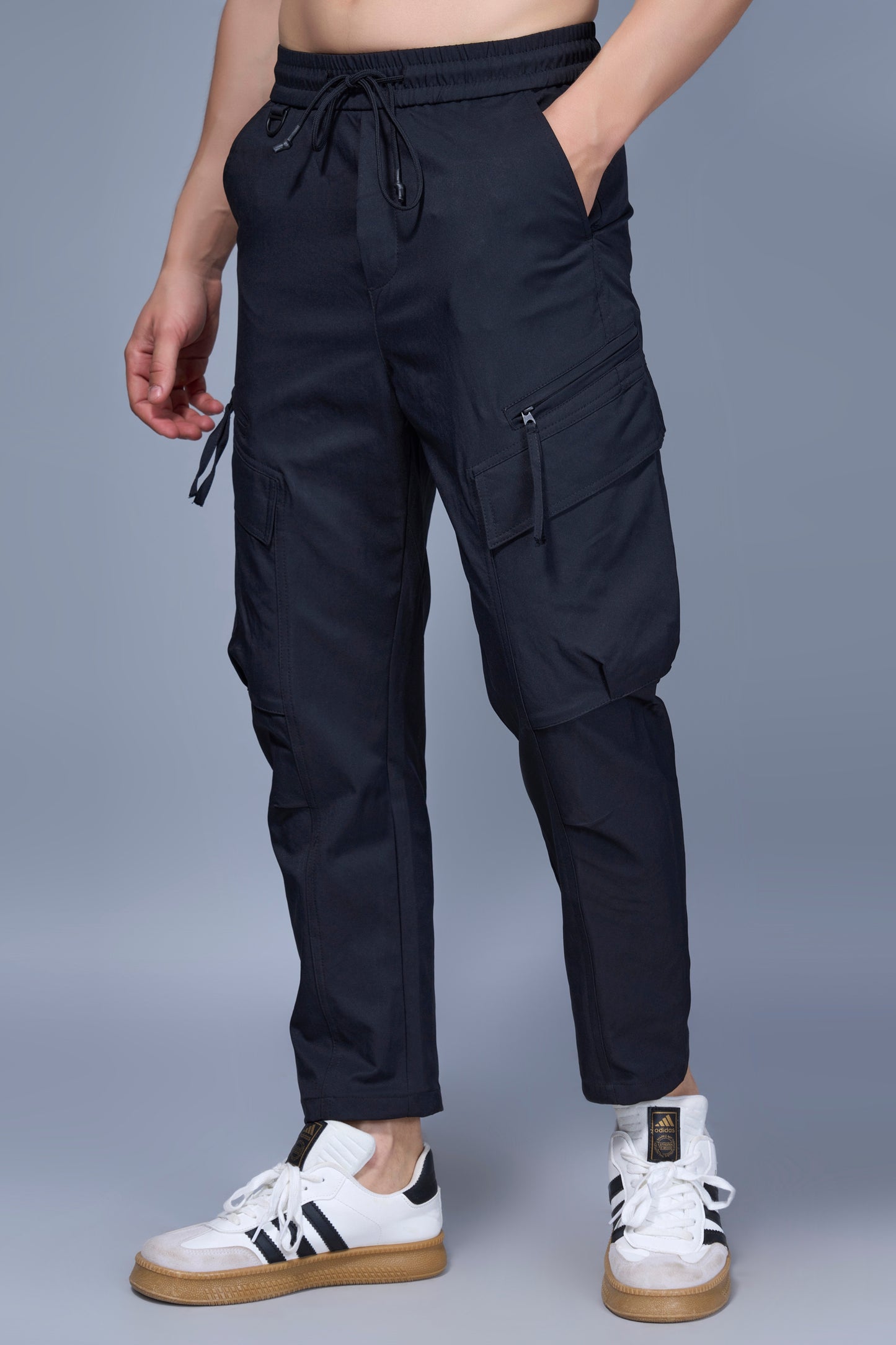 Black Korean Cargo Maxzone Clothing