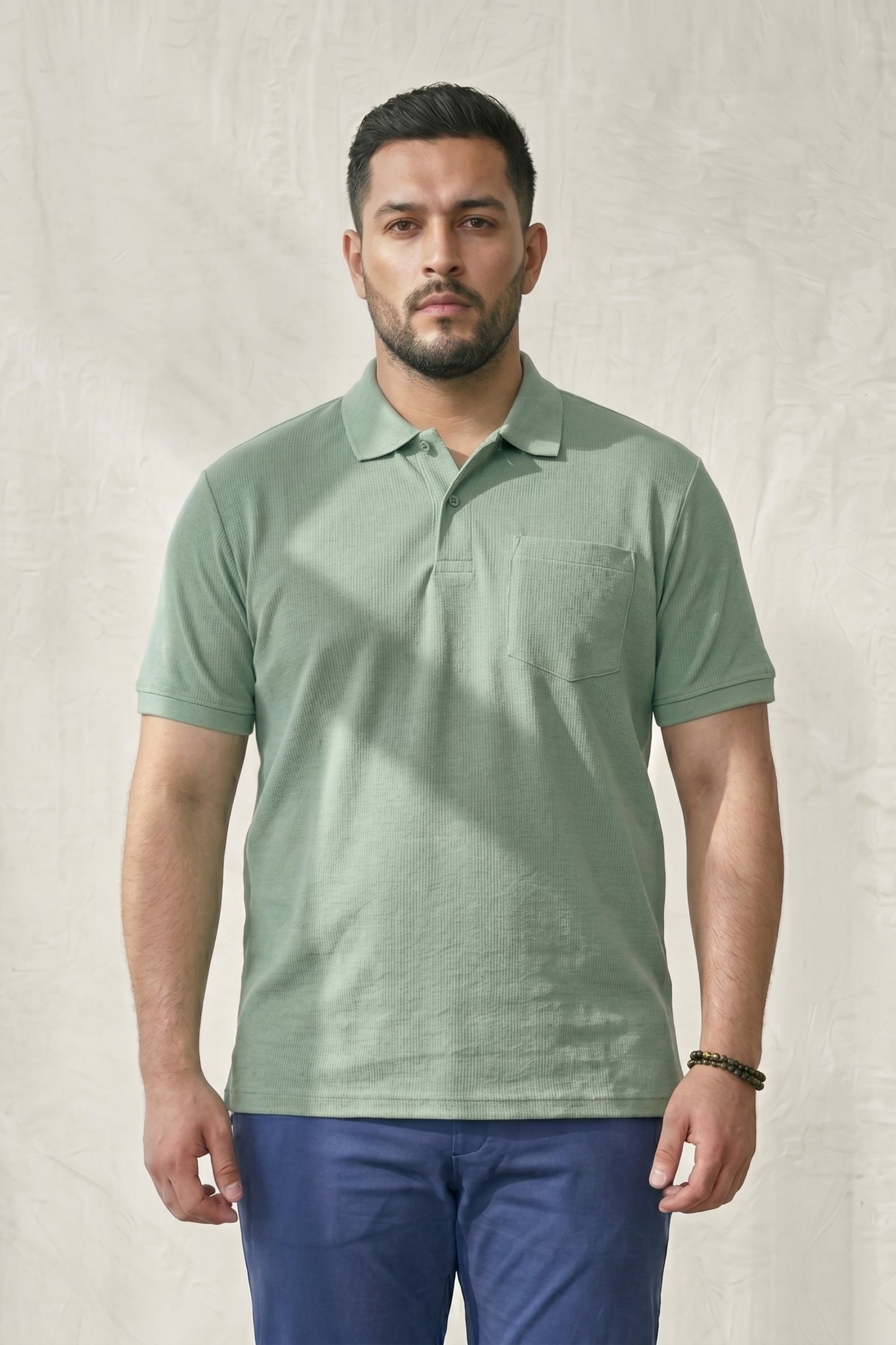 Mint - Zyric Pocket Polo Plus Size
