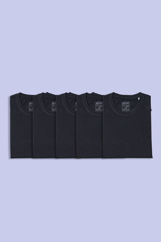 All Blacks Pack Of 5 T-shirts Maxzone Clothing   
