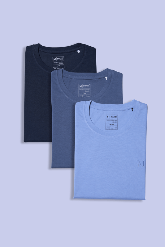 Blues T-Shirts Combo T-shirts Maxzone Clothing S  