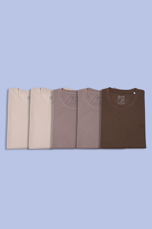 Browns Pack Of 5 T-shirts Maxzone Clothing   