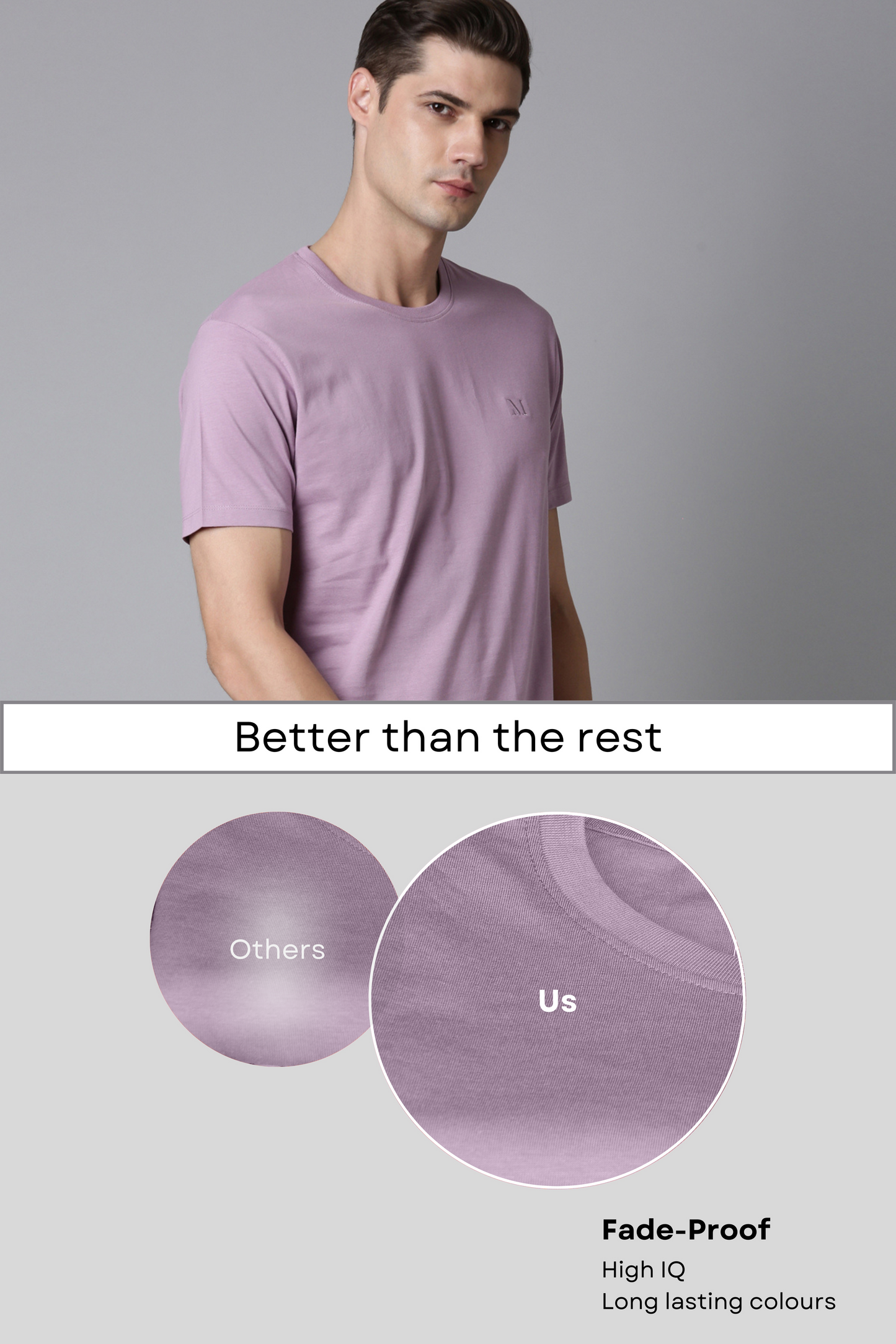 Purple Cotton IQ Basics T-SHIRT Maxzone Clothing