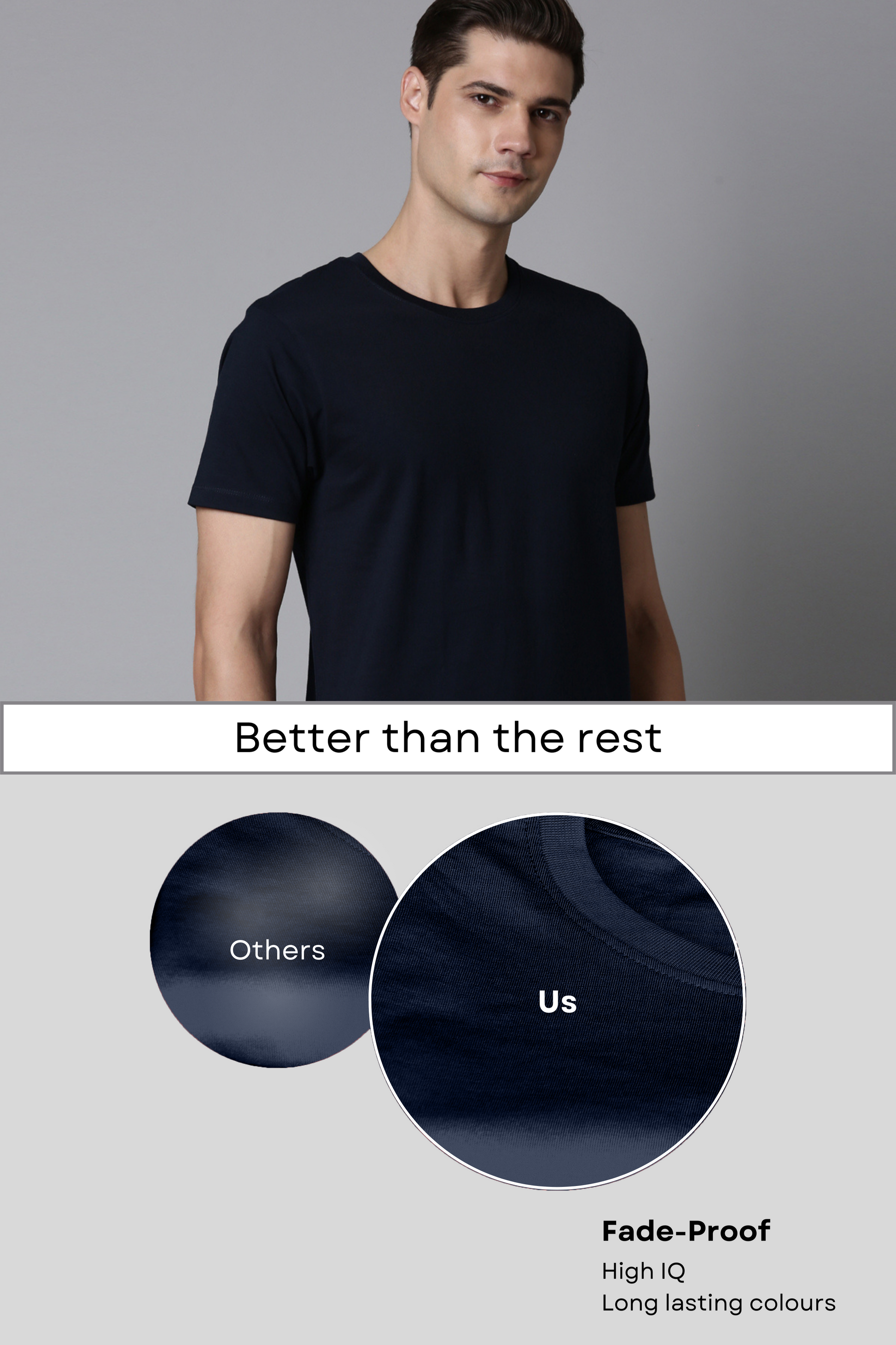 Black Cotton IQ Basics T-SHIRT Maxzone Clothing