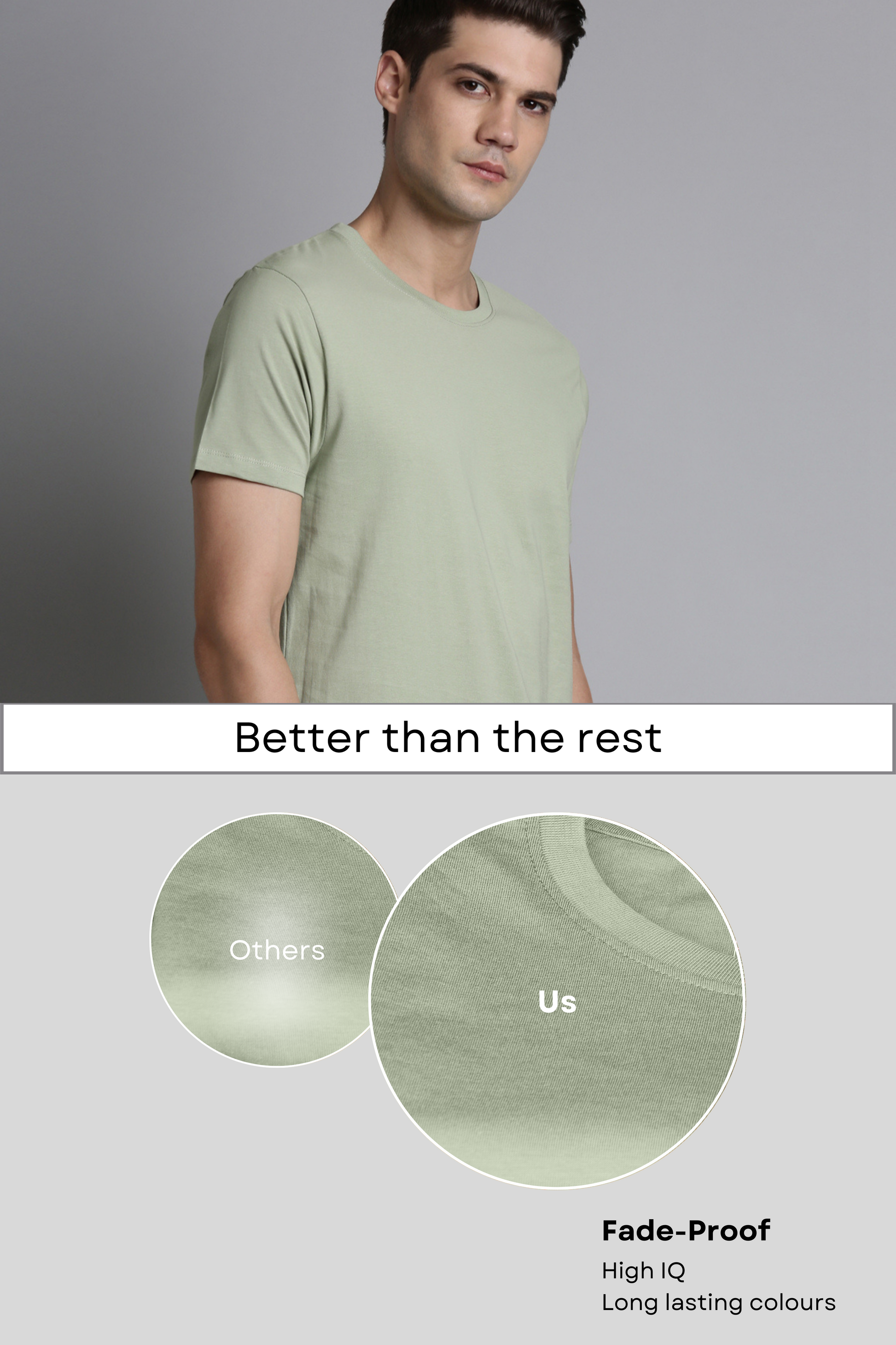 Green Cotton IQ Basics T-SHIRT Maxzone Clothing