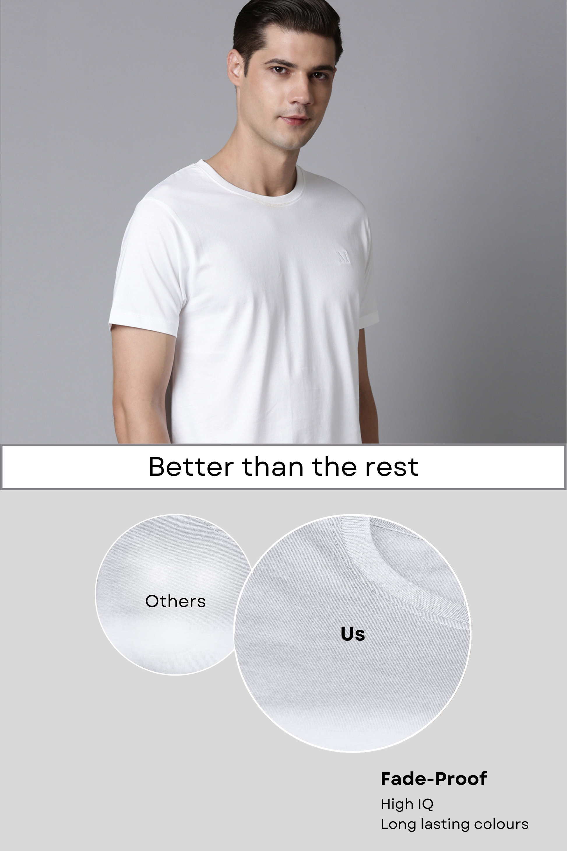 White Cotton IQ Basics T-SHIRT Maxzone Clothing