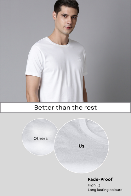 White Cotton IQ Basics T-SHIRT Maxzone Clothing