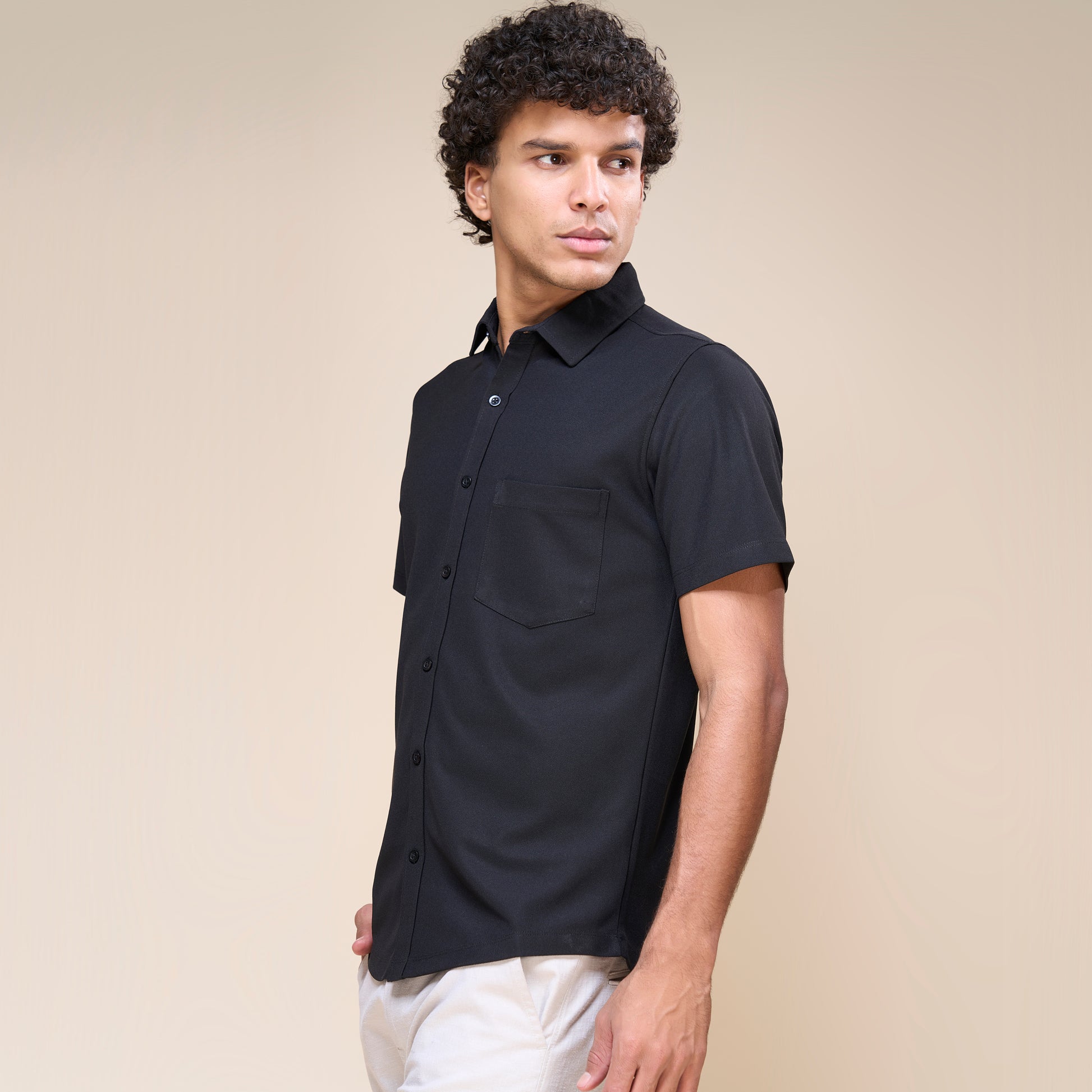 Black - Smart Tech Pocket Shirt Maxzone Clothing