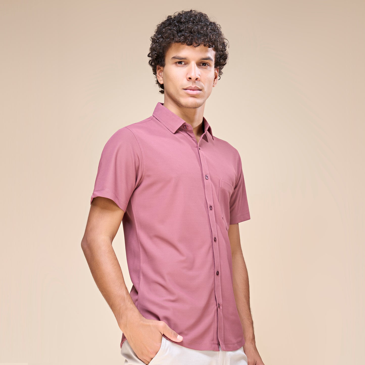 Maroon - Smart Tech Pocket Shirt Maxzone Clothing