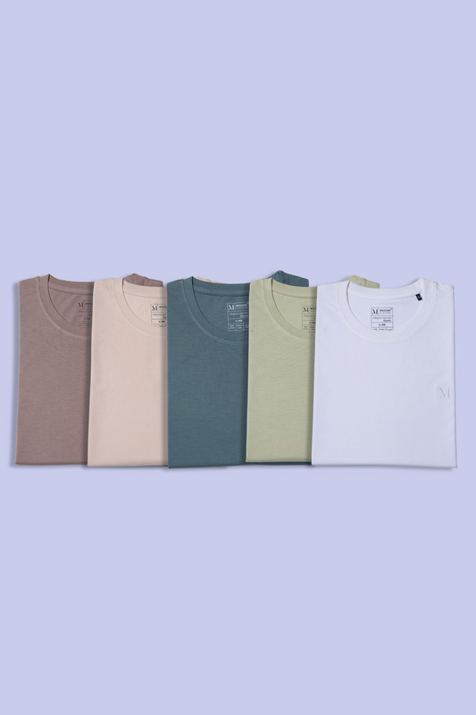 Earthy Combo Pack OF 5 T-shirts Maxzone Clothing   