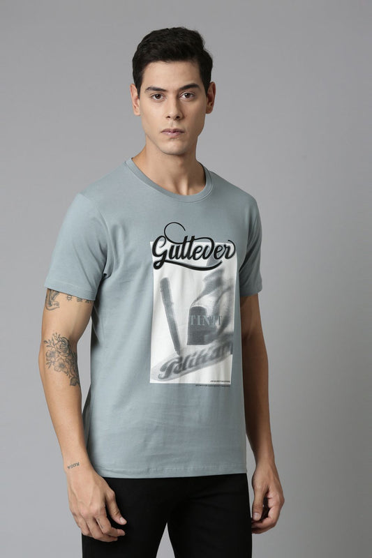 Shop Men's N.L Blue Graphic T-Shirt-front Maxzone Clothing 