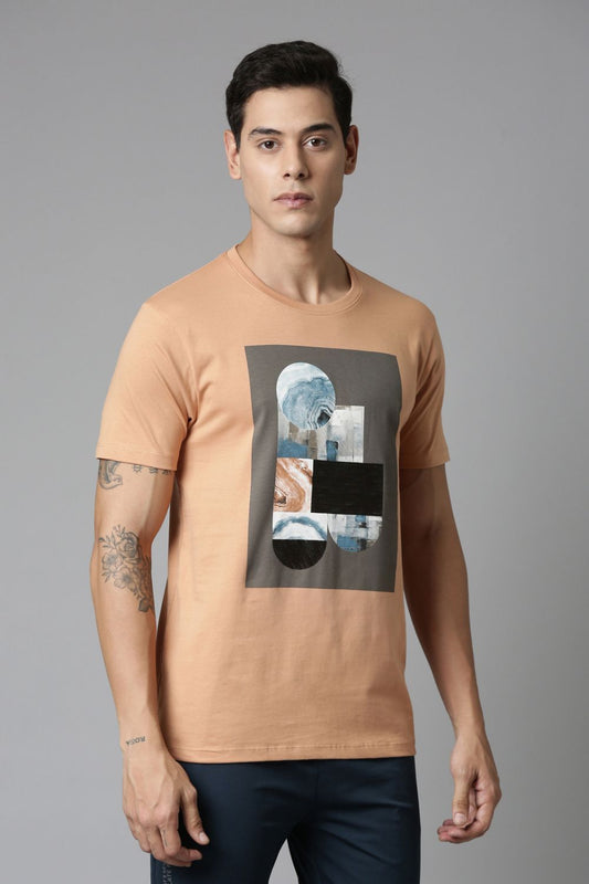 Shop Men's Sand Stone Graphic T-Shirt-front Maxzone Clothing