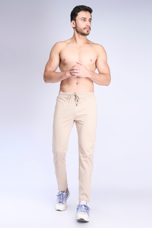 Shop Men's Reasonable Velocity Beige Track Pants Maxzone Clothing