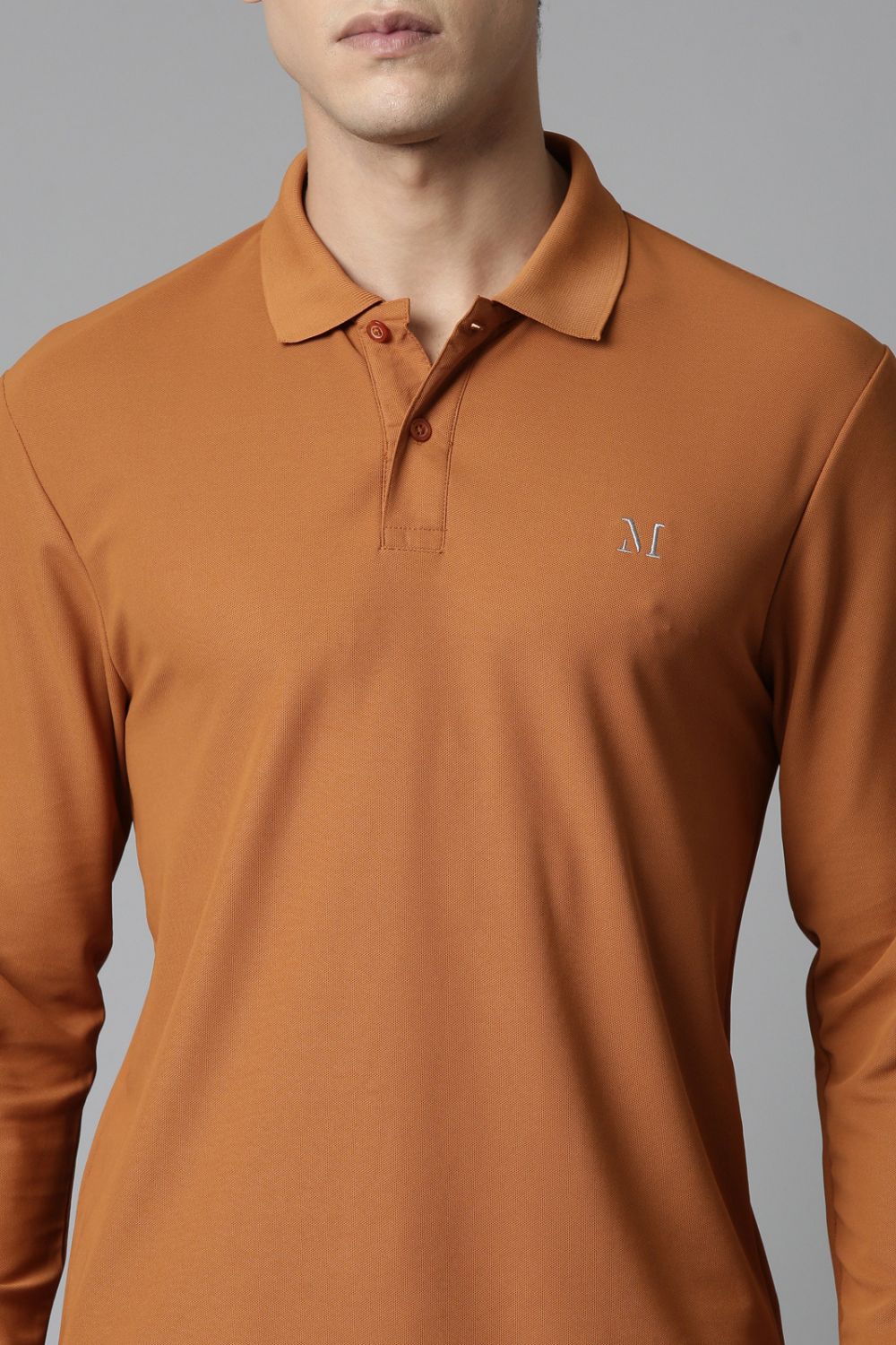 Caramel Full Sleeve Smart Tech Polo T-shirts Maxzone Clothing   