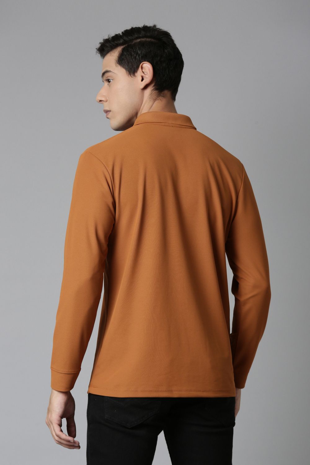 Caramel Full Sleeve Smart Tech Polo T-shirts Maxzone Clothing   