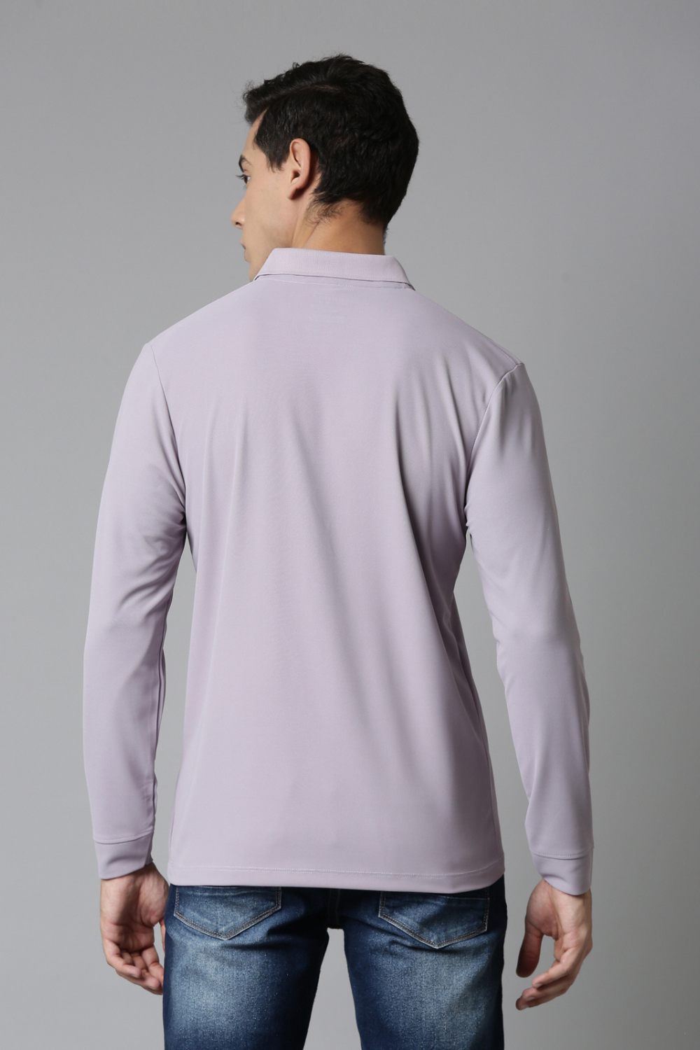 Shop Men's Cosmic Sky Full Sleeve Polo T-shirt-front Maxzone Clothing