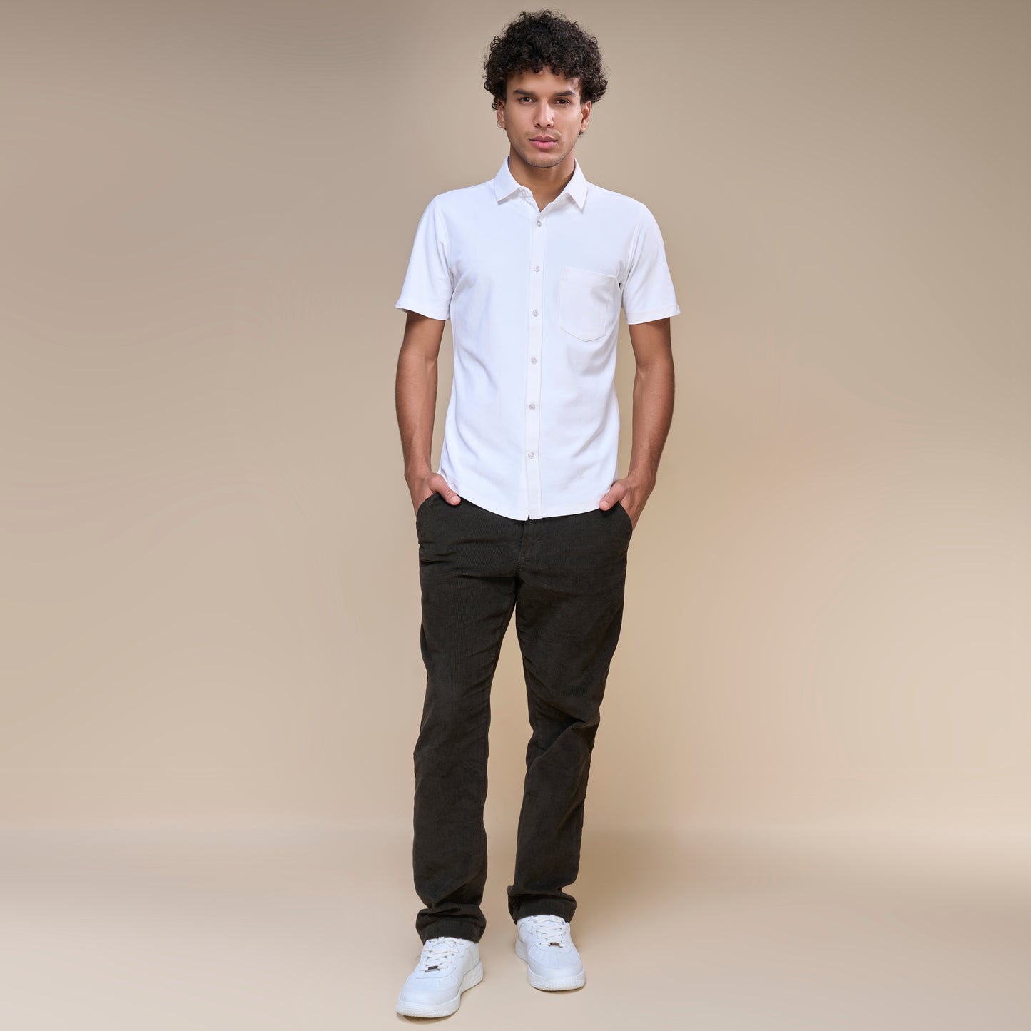 White - Smart Tech Pocket Shirt Maxzone Clothing