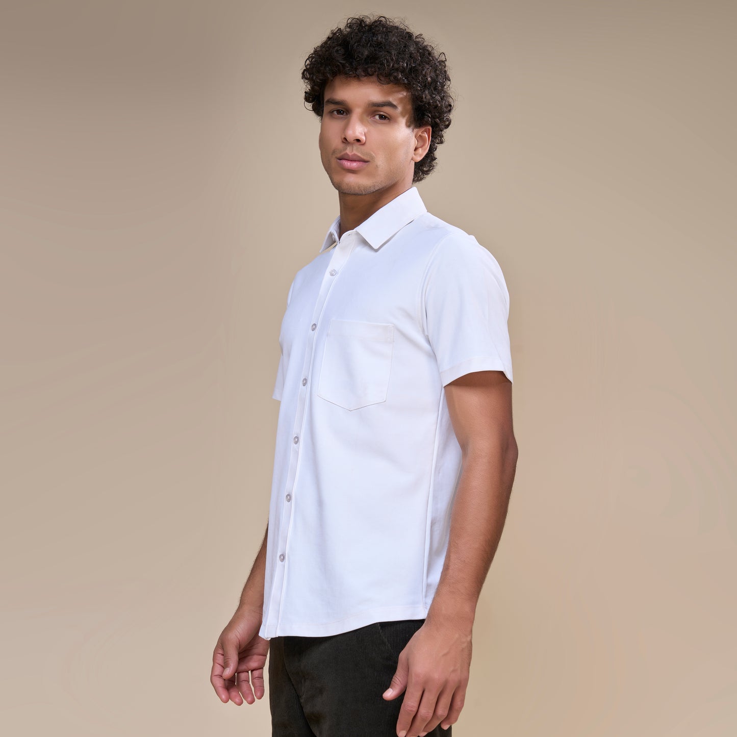 White - Smart Tech Pocket Shirt Maxzone Clothing