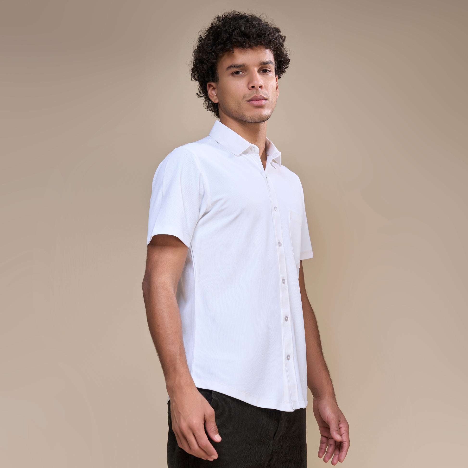 White - Smart Tech Pocket Shirt Maxzone Clothing