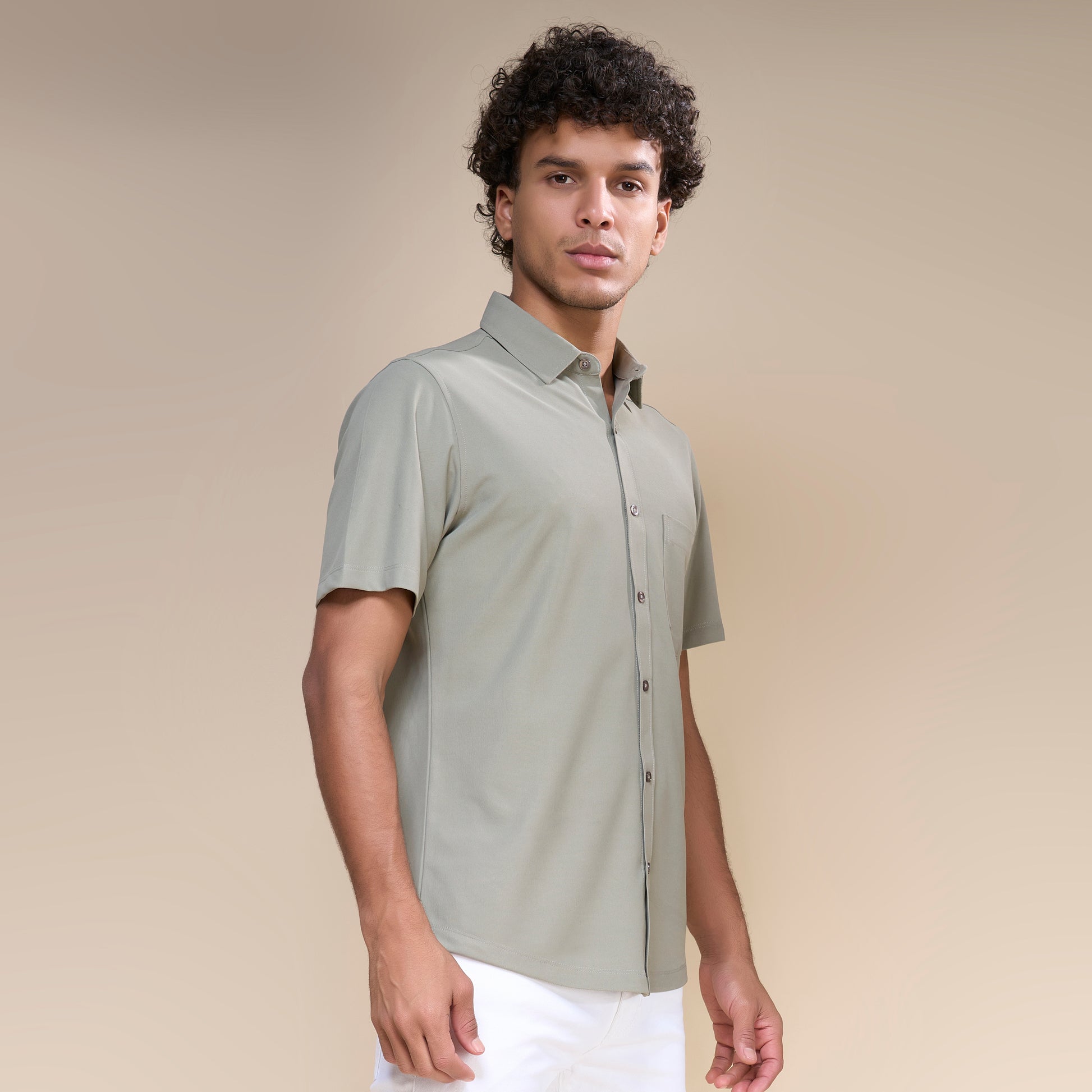 Olive - Smart Tech Pocket Shirt Maxzone Clothing