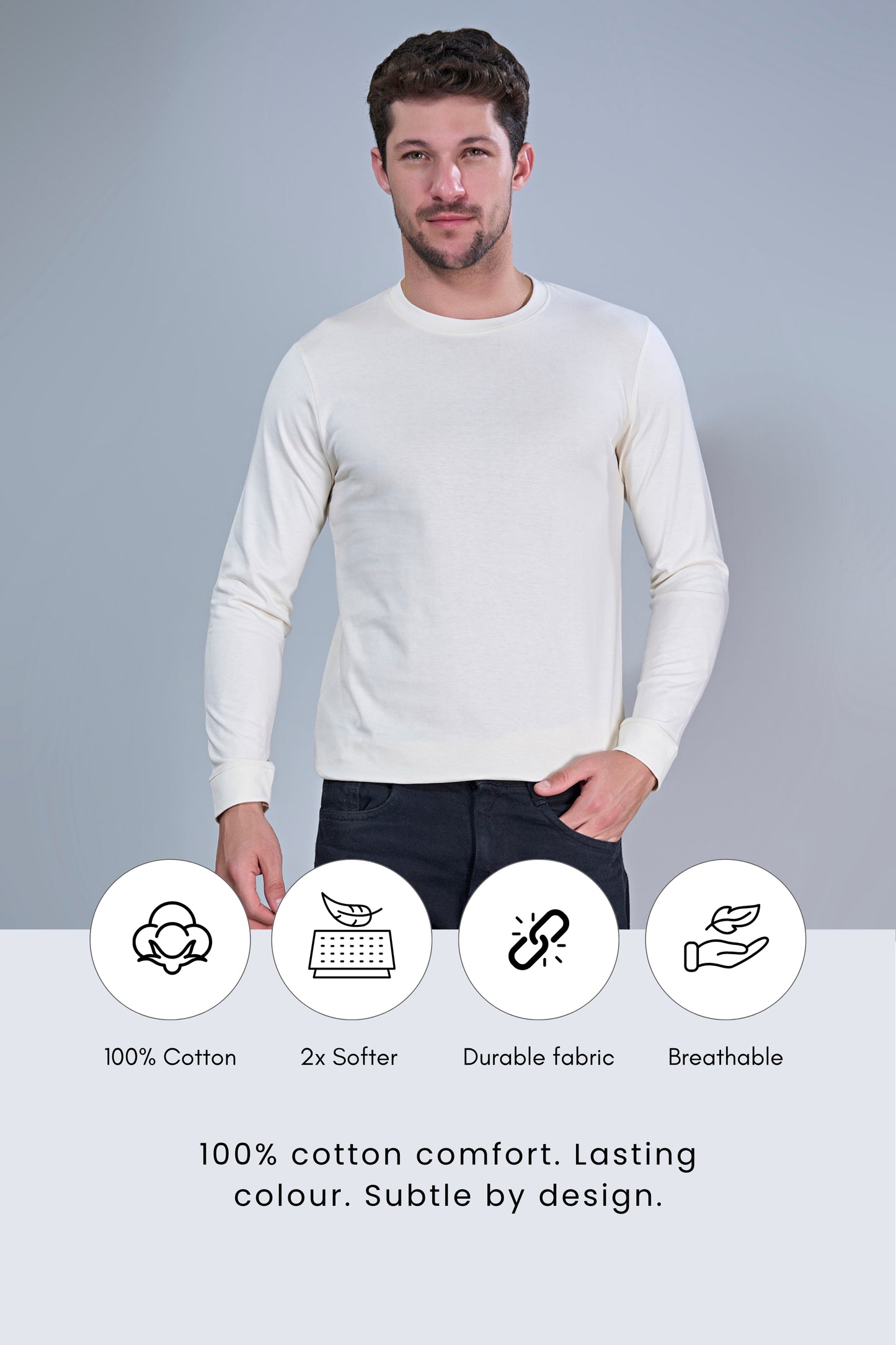 Beige Cotton IQ Full Sleeve