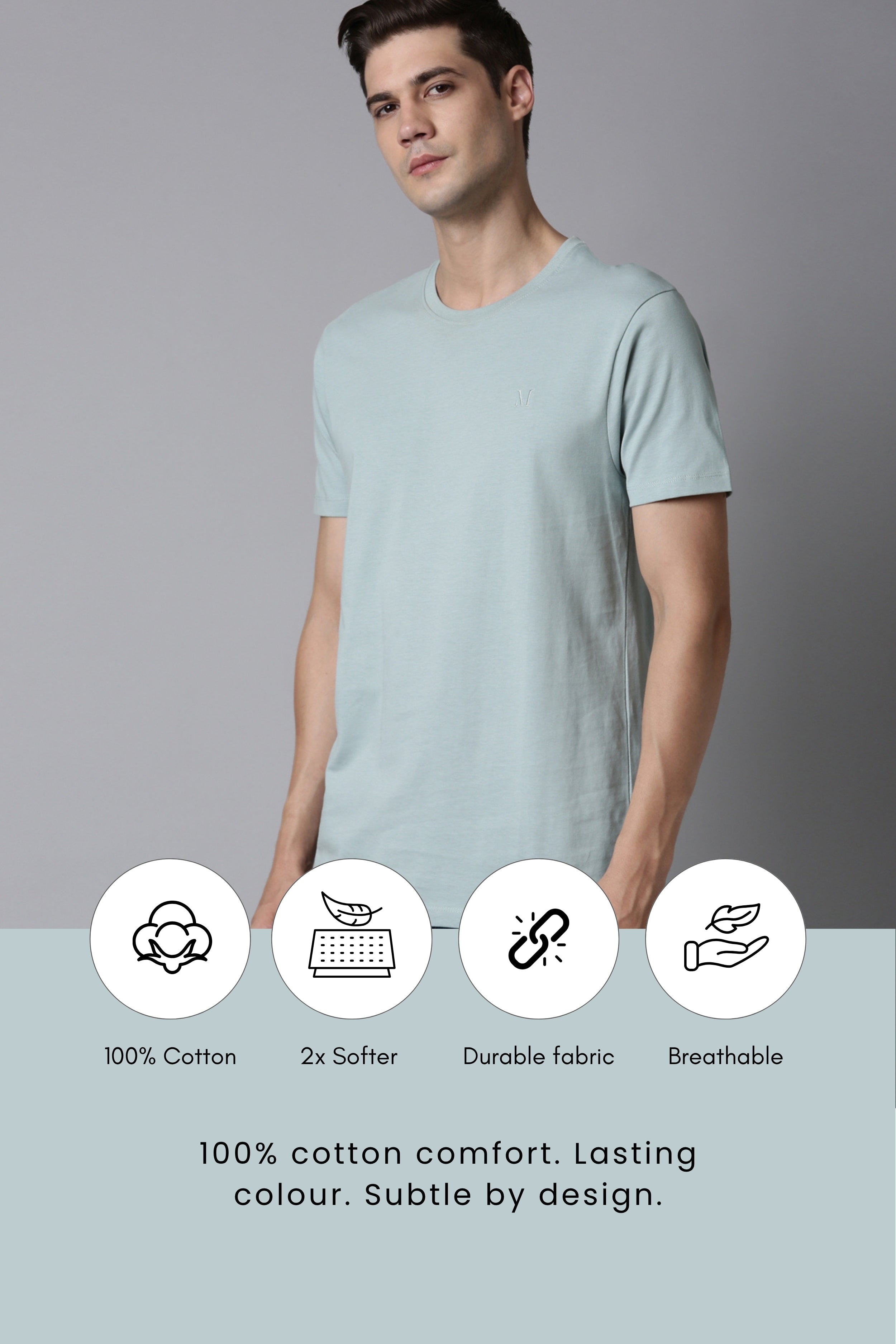 Shanghai Blue - Solid t-shirt – Maxzone Clothing