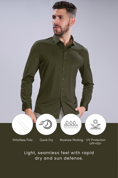 Peacock Green - Stitchless Shirt