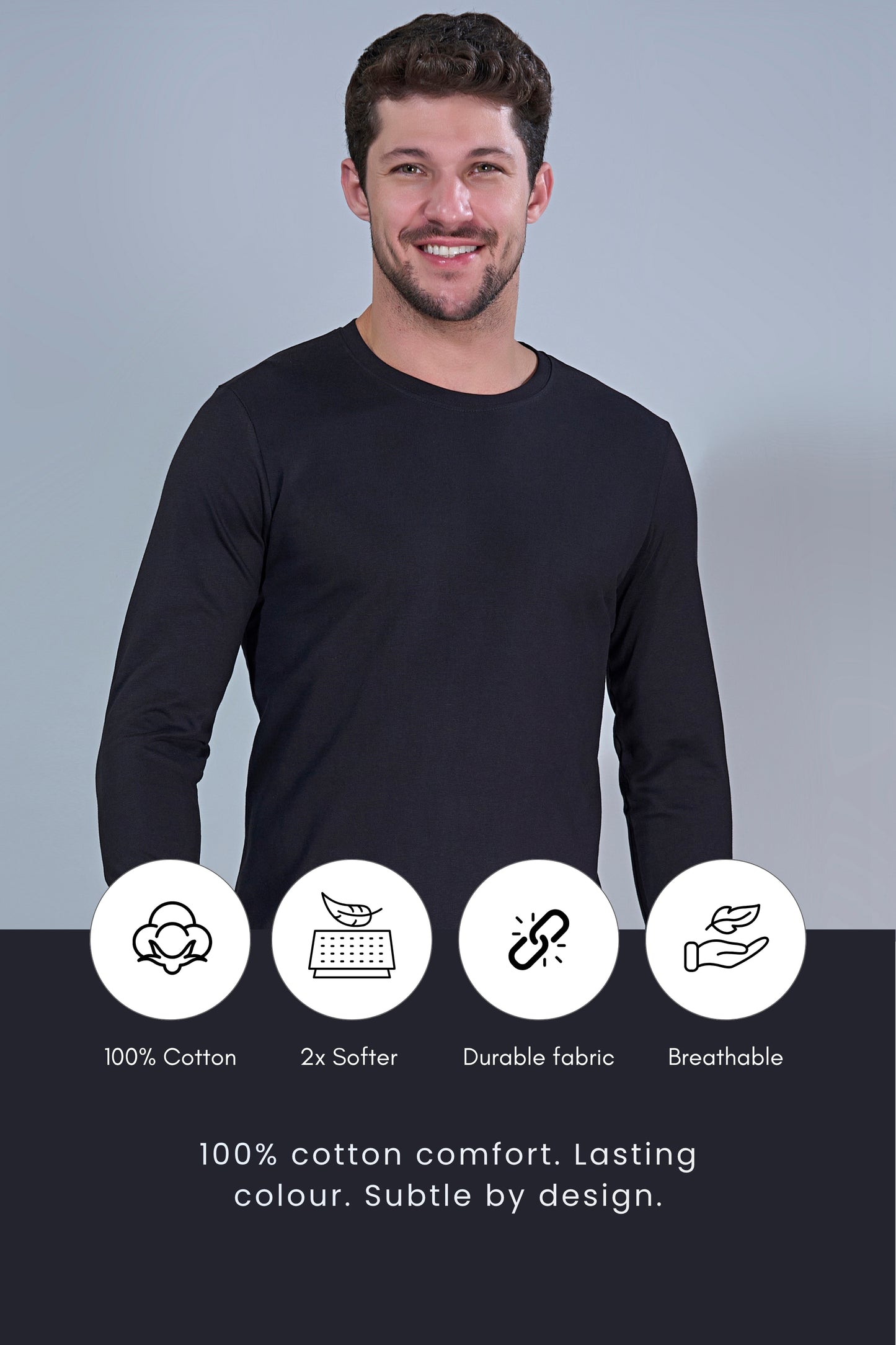 Black Cotton IQ Full Sleeve