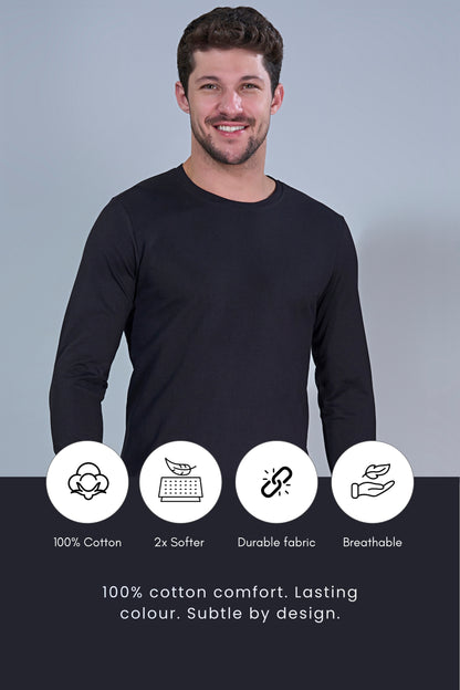 Black Cotton IQ Full Sleeve
