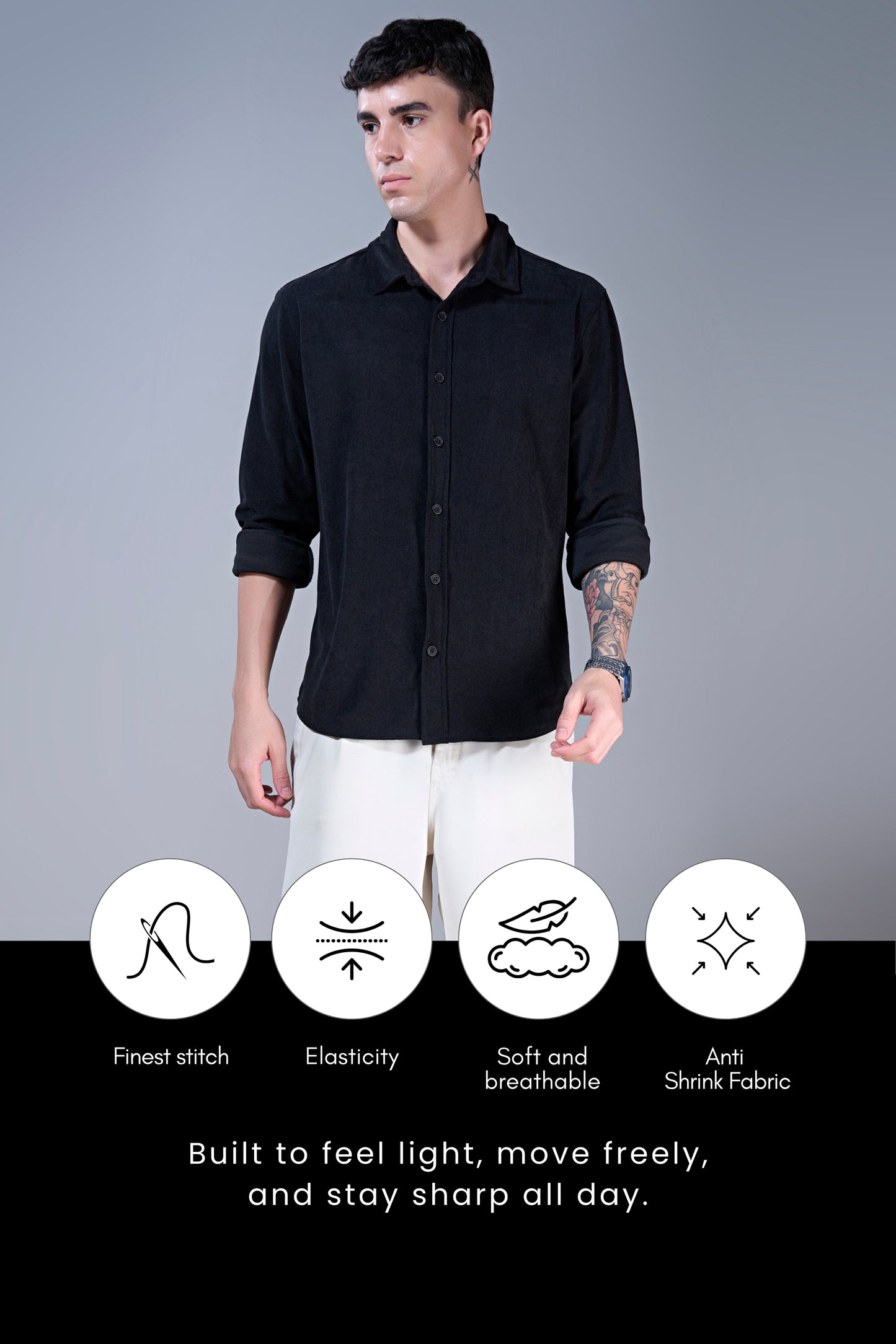 Black - Corduroy Shirt