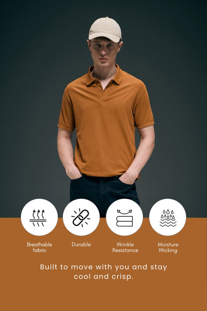 Smart tech polo - Caramel