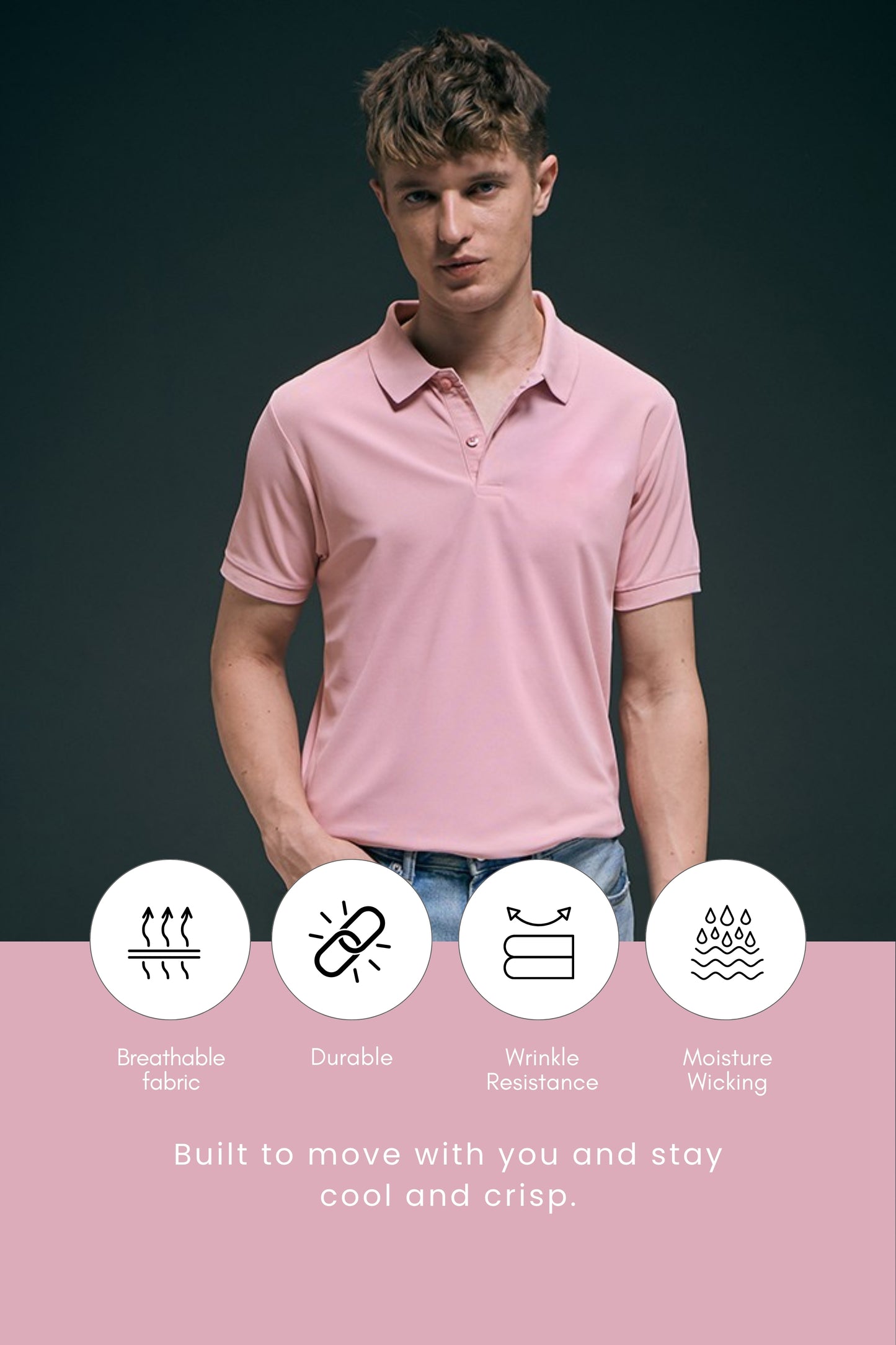 Smart tech polo - Mauve