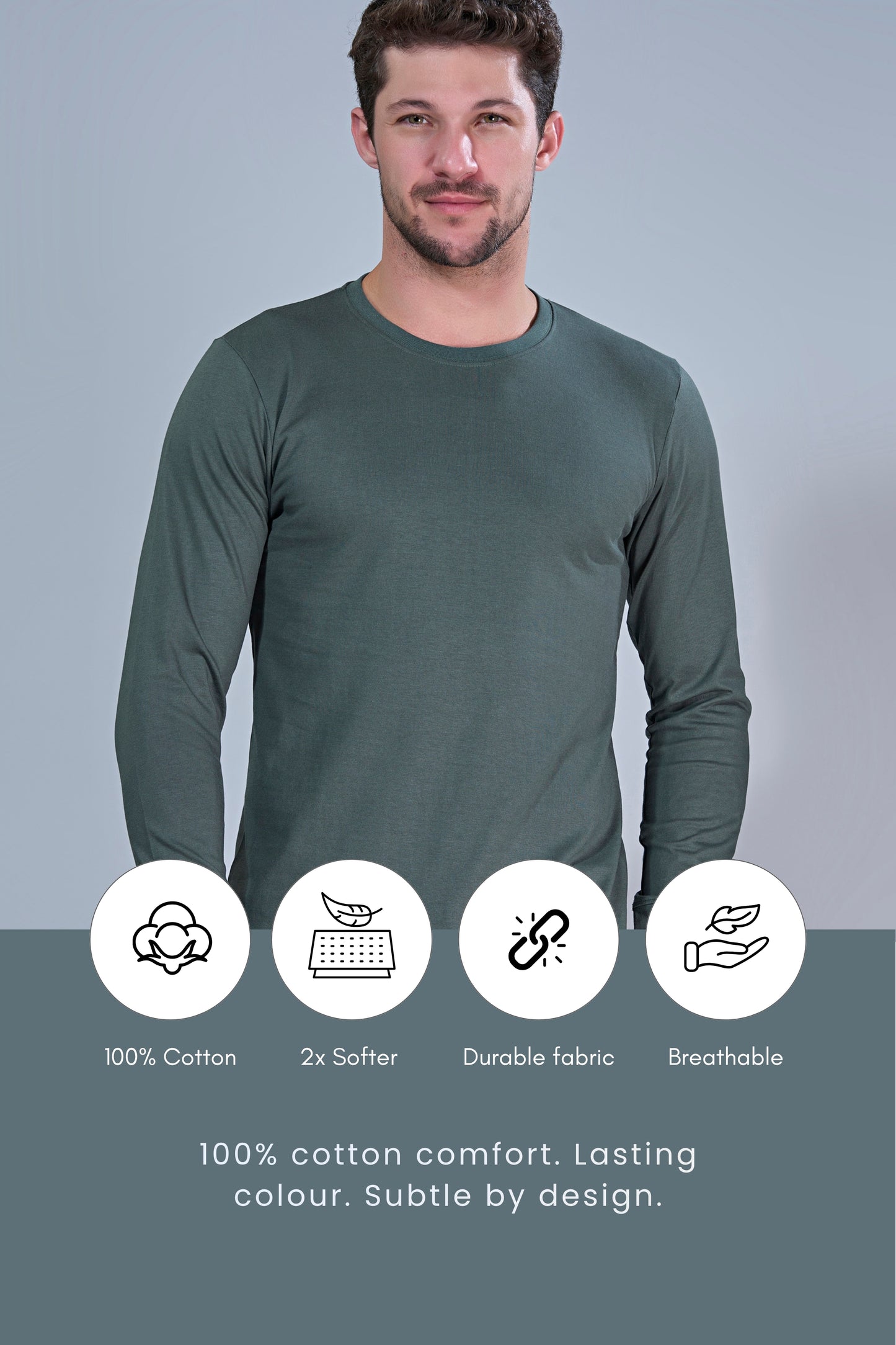 Dark Green Cotton IQ Full Sleeve