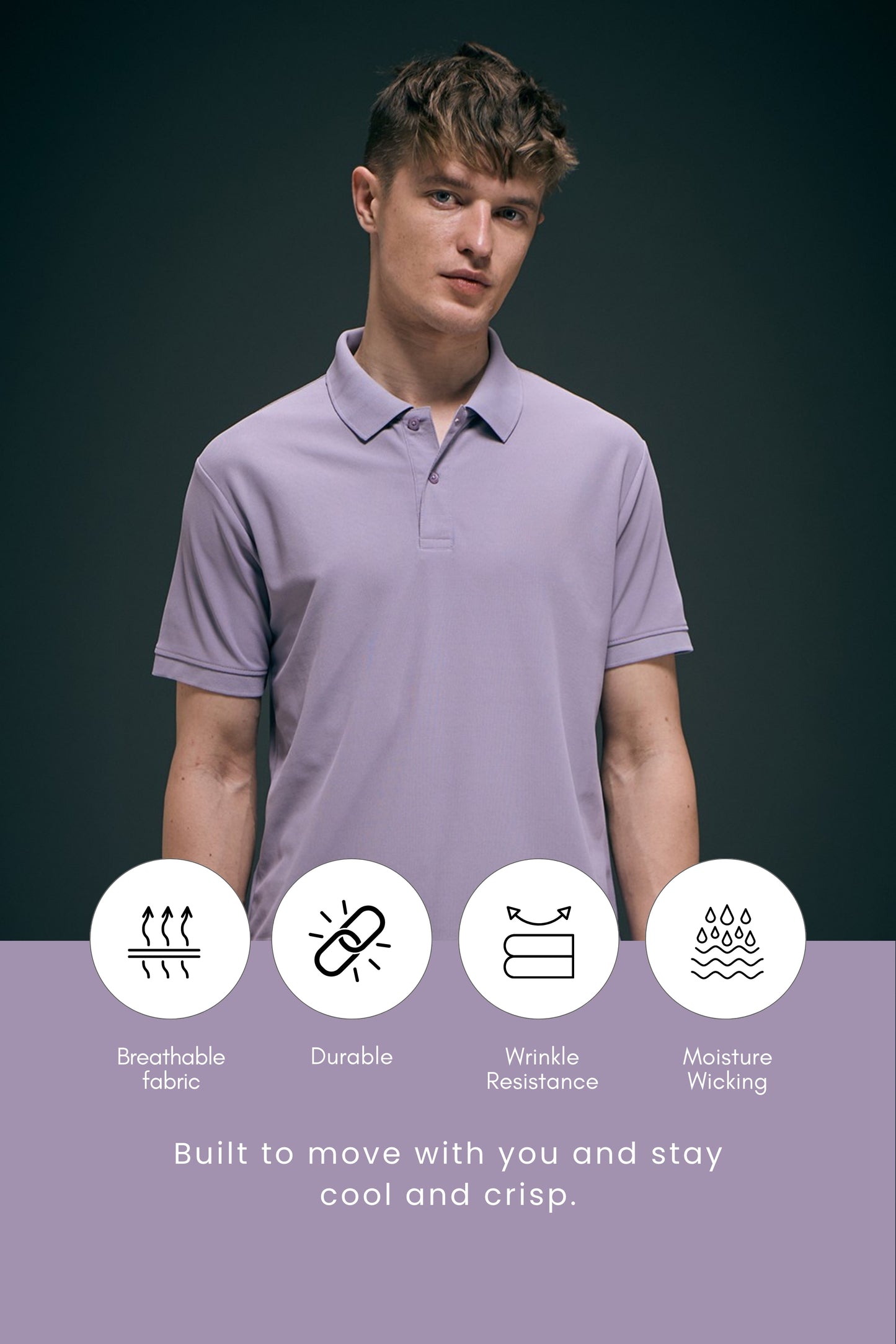 Smart tech polo - Cosmic sky