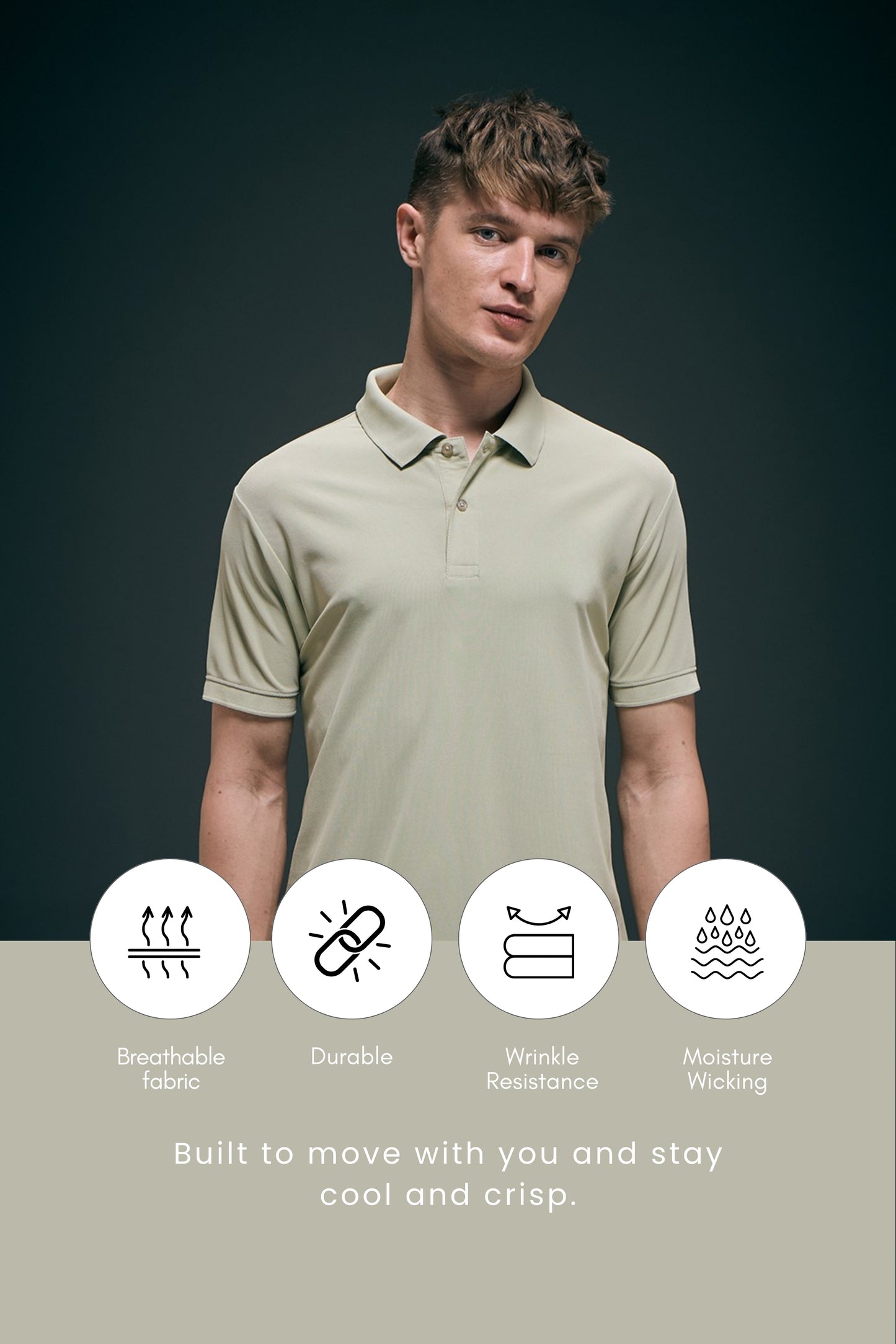 Smart tech polo - Spring Green